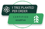 1 tree planted per order - certified ecodrive
