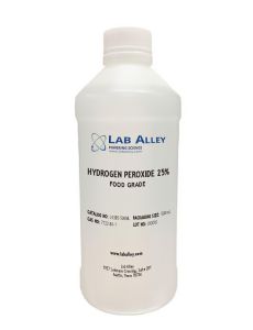 Hydrogen Peroxide 25% Solution, Food Grade, Kosher, Halal