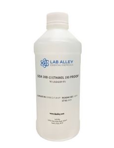 Ethanol 190 Proof (95%) w/ Lavender Oil, Kosher, Halal (SDA 38B-13)